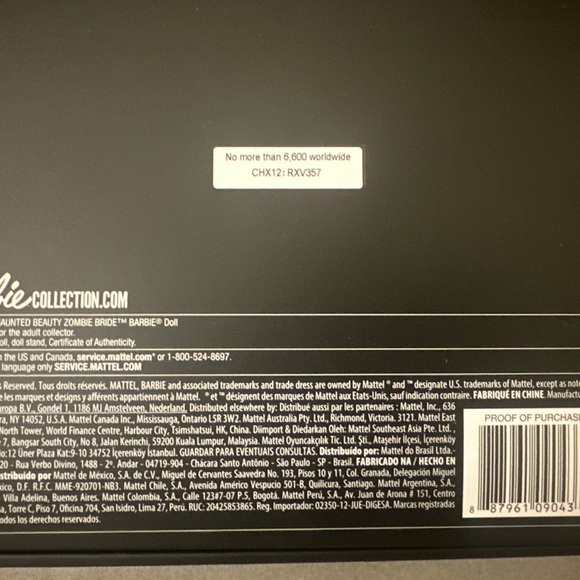 Rare MINT Haunted Beauty Zombie bride Barbie, NRFB with shipper - Stunning!! - Picture 6 of 8